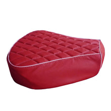 Load image into Gallery viewer, Leatherette Maroon Seat Cover with Cushion and design  For Royal Enfield Classic Motorcycle