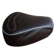 Load image into Gallery viewer, Leatherette Seat Cover Dark Brown With Foam  curve design For Royal Enfield Classic 350 and classic 500