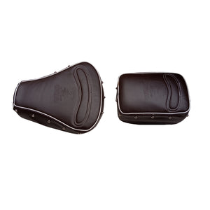 Leatherette Seat Cover Dark Brown With Foam & Button  For Royal Enfield Classic 350 and classic 500