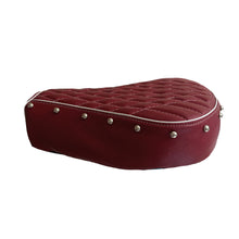 Load image into Gallery viewer, Maroon Seat Cover with Cushion and button  For Royal Enfield Classic Motorcycle