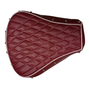 Maroon Seat Cover with Cushion and button  For Royal Enfield Classic Motorcycle