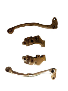 Brass Brake and Clutch Lever set with yoke  For Royal Enfield Bullet Standard ,Electra and Non Disc Models