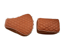 Load image into Gallery viewer, Light Brown Seat Cover with Cushion and button  For Royal Enfield Classic Motorcycle