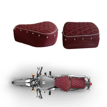 Load image into Gallery viewer, Maroon Seat Cover with Cushion and button  For Royal Enfield Classic Motorcycle